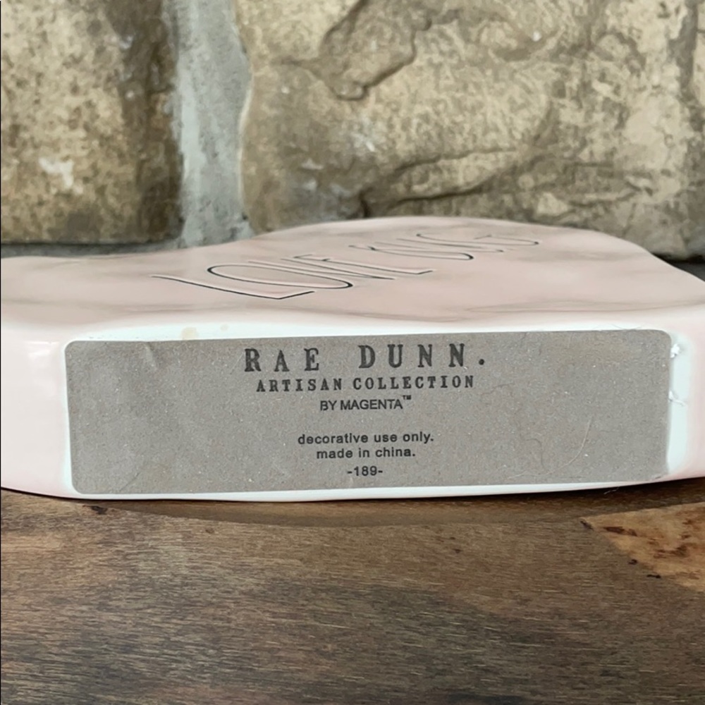 Rae Dunn LOVE BUG Ceramic Matte Pink Heart - Picture 3 of 3